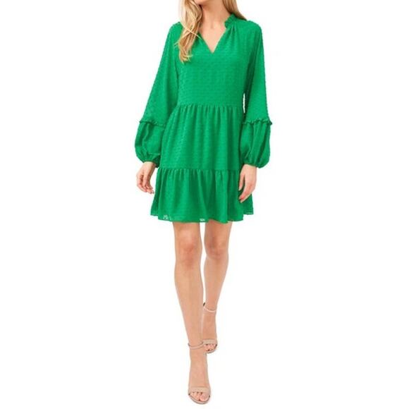 CeCe Dresses & Skirts - DOT RUFFLE SHIFT DRESS